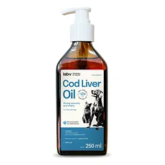 Lab-v menkių kepenų aliejus - 100% menkių kepenų aliejus šunims ir katėms 250 ml