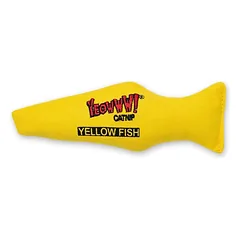Yeowww! Fish Cat Toy - kačių žaislas su ekologiška katžole, geltona žuvis