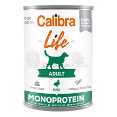 Calibra Life Dog Adult Duck drėgnas maistas šunims, 400 g