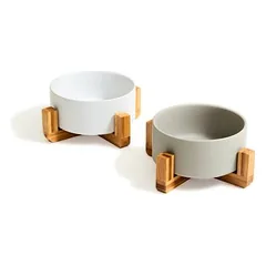 PiuPet® Hundenapf mit Ständer I 2X Napf für Hunde & Katzen 850ml