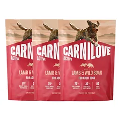 CARNILOVE Active Dog Lamb and Wild Boar Adult 3x1,5 kg aviena ir šerniena, suaugusiems šunims