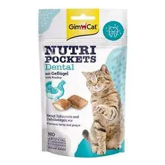 GimCat Nutri Pockets Dental skanėstai katėms, 60 g