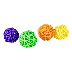 Duvo+ žaislas katėms Multi Ball iš gluosnio medienos, S / Kiekis: 4 vnt. — 2 nuotrauka