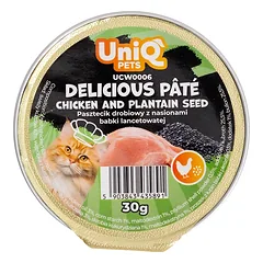 UNIQ PETS ROYAL BEEF WET CAT FOOD jautienos paštetas su psiliumo sėklomis 30 g x 8 vnt.  photo