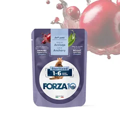 Forza 10 Adult paštetas sterilizuotoms katėms 1-6 m., su ančiuviais, 80 g