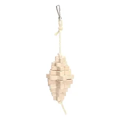 Nobleza medinis žaislas graužikui, su virve, 26x6cm