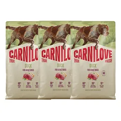 CARNILOVE True Fresh Dog Duck Adult 3x4 kg sausa maistas su šviežia antis suaugusiems šunims