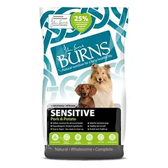Burns Adult & Senior Sensitive su kiauliena ir bulvėmis, sausas maistas šunims — 2 nuotrauka