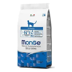MONGE Urinary Adult Urinary Super Premium sausas pašaras suaugusioms katėms su vištiena, 1,5 kg