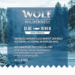 Wolf of Wilderness MINI "Blue River" – su lašiša, sausas maistas šunims — 4 nuotrauka