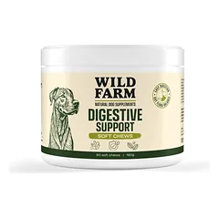 WILD FARM MINKŠTOS KRAUJOS – Digestive Support 180 g (60 vnt.) Sveikos virškinimo sistemos ir žarnyno pusiausvyros palaikymas