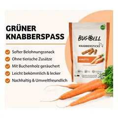 BugBell kramtomosios lazdelės su morkomis, skanėstai šunims, 50 - 79 g — 3 nuotrauka