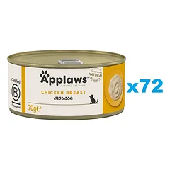 APPLAWS Cat Adult Mousse Chicken putėsiai su vištiena 72x70g