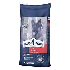 CLUB 4 PAWS Premium "active". Visavertis sausas pašaras suaugusiems aktyviems visų veislių šunims, 14 kg — 2 nuotrauka