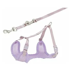 Trixie Puppy Harness with Leash, M-L (36-50 cm/10 mm, 2 m), Light Lilac