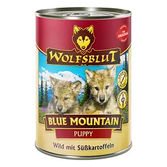 WOLFSBLUT Blue Mountain Puppy konservai šuniukams su elniena ir batatais, 395 g
