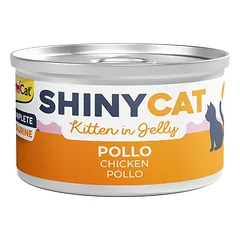 GimCat SHINYCAT Jelly Kitten Chicken drėgnas maistas kačiukams, želė, su vištiena, be glitimo ir cukraus, 70 g