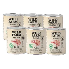 WILD FARM Pate Pork 6x800g ėdalas šunims be glitimo