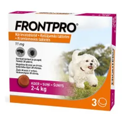 Frontpro kramtomos tabletės nuo erkių ir blusų šunims (2-4 kg) nuotrauka