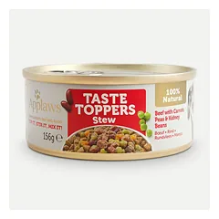 Applaws Dog Taste Toppers Stew jautiena su morkomis, žirneliais ir pupelėmis papildomas maistas šunims ir šuniukams nuo 3 mėn., 156 g