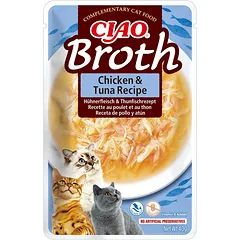 INABA CIAO Broth Vištienos ir tuno sultinys katėms 40g