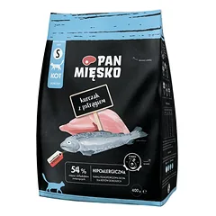 PAN MIĘSKO Vištiena su upėtakiu katėms traškučiai S 400 g