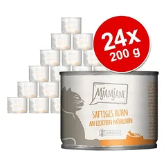 MjAMjAM drėgnas maistas katėms, ekonominė pakuotė 24 x 200 g