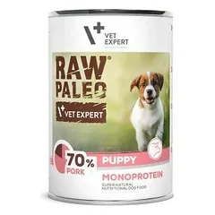 RAW Paleo Puppy šunų maistas su kiauliena, 400 g