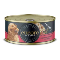 ENCORE Dog Chicken Breast with Beef in Gravy vištienos krūtinėlė su jautiena padaže 156 g photo