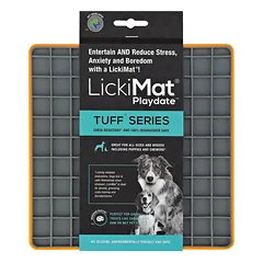 LickiMat Tuff Playdate - laižymo kilimėlis šunims, languotas raštas