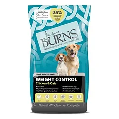 Burns Weight Control Adult/Senior su vištiena ir avižomis, sausas maistas šunims, > 10 kg — 2 nuotrauka