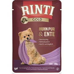 RINTI Chicken Pure&Duck Mini paketėlis su vištiena ir antiena mažoms veislėms 100 g nuotrauka