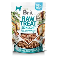 Brit Dog skanėstas Raw freeze-dried Skin&Coat Fish&Chicken 40g