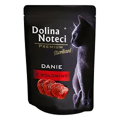 Guliašas sterilizuotoms katėms su jautiena Dolina Noteci Dish, 85 g parduotuvėje fera.lt