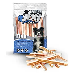 CALIBRA Joy Dog Classic Fish&Chicken Sandwich skanėstai šunims su vištiena ir menke, 80 g