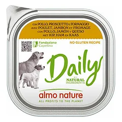 Almo Nature Daily Dog vista, šķinķis, siers 300 g - konservi suņiem