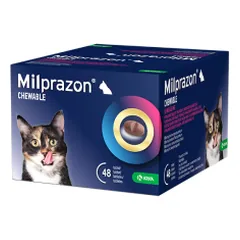 Milprazon Chewable tabletės nuo kirminų katėms nuo 2 kg, 1 tabl.