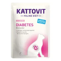 Kattovit Feline Diet Diabetes guliašas su lašiša katėms