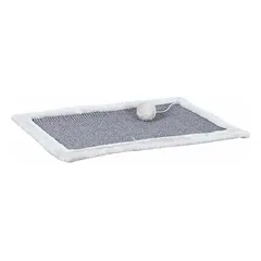 Trixie Cat Scratching Mat with Plush Border, 55 x 35 cm, Grey