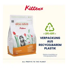 Almo Nature Functional Cat Kitten su višta ir ryžiais, sausas maistas kačiukams, > 10 kg — 4 nuotrauka
