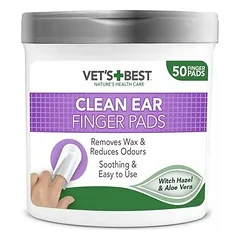 Vets Best salvetes (uz pirksta) ausu kopšanai N50 suņiem/kaķiem nuotrauka