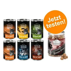 Wild Freedom Kombi-Paket: 24 x 400 g Adult Nassfutter + 3 x 45 g RAW