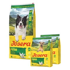 JOSERA Festival 12,5kg išrankiesiems šunims su skaniu padažu + 2x900 g maisto NEMOKAMAI
