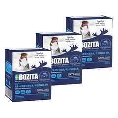 Bozita Dog Naturals :Elnias drebučiuose 3x370g