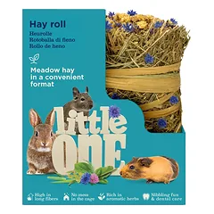 Little one šieno ritinėlis graužikams su rugiagėlėmis,100 g