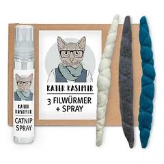 Kater Kasimir Filzwürmchen, handgerollt