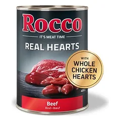 Rocco Real Hearts drėgnas maistas šunims 6 x 400 g / 800 g