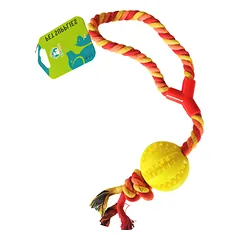 Žaislas šunims virvė su kamuoliuku 40 cm