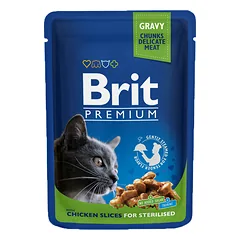Brit Premium Chicken Slices Sterilised konservai katėms