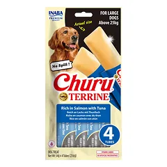 Churu Terrine skanėstas didelių veislių šunims su lašiša ir tunu, N4